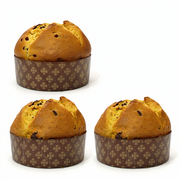 Box 3 Panettoni Albicocca 600 g su sfondo bianco