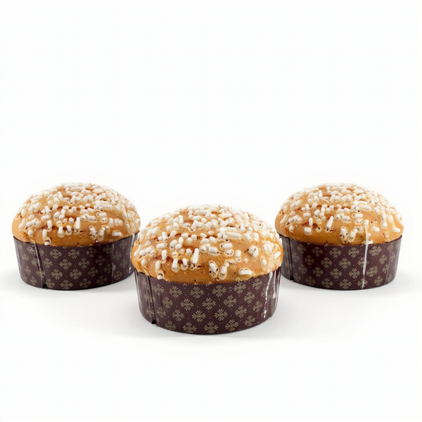 Box 3 Panettoni Glassati 600 g su sfondo bianco